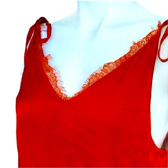 Gypsy 05 Red Camisole with Lace Trim - Picture 5 of 5